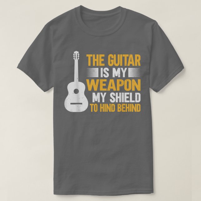 Camiseta Guitarista De La Música De Guitarra Mi Arma, Mi Es (Diseño del anverso)