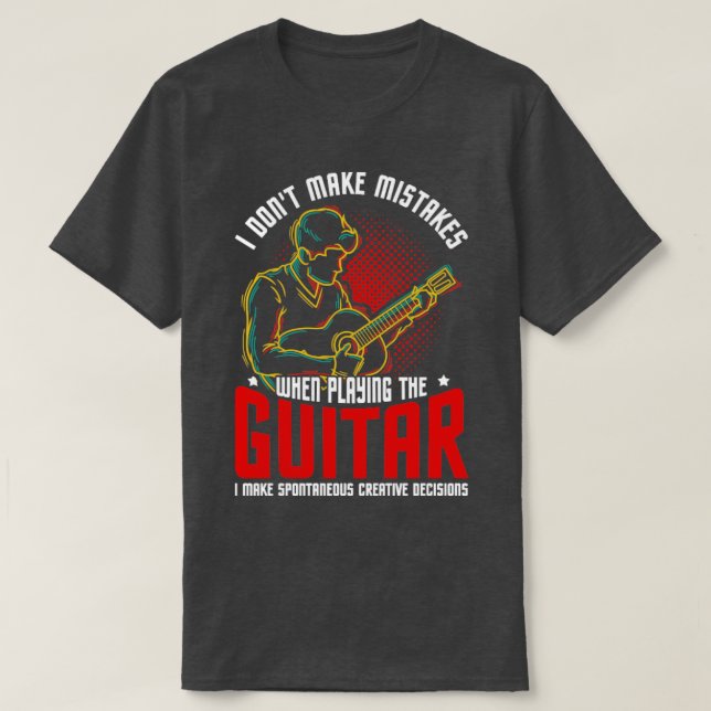 Camiseta Guitarista de música cita guitarra musical (Diseño del anverso)