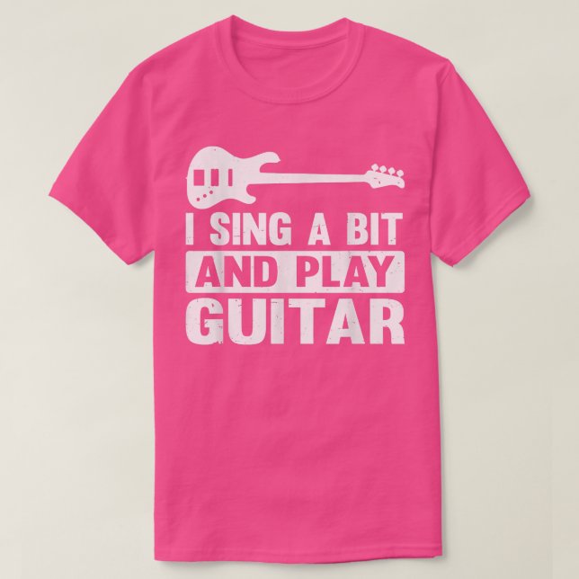 Camiseta Guitarista De Música Guitarra Canto Un Poco Y Toco (Diseño del anverso)