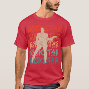 Camiseta Guitarista de música rock vintage Rocker Retro14