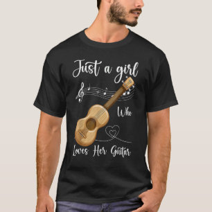 Camiseta Guitarista De Música Sólo Una Chica Que Ama Su Gui