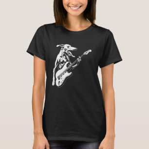 Camiseta Guitarista de perros - Mamá de papá de Greyhound