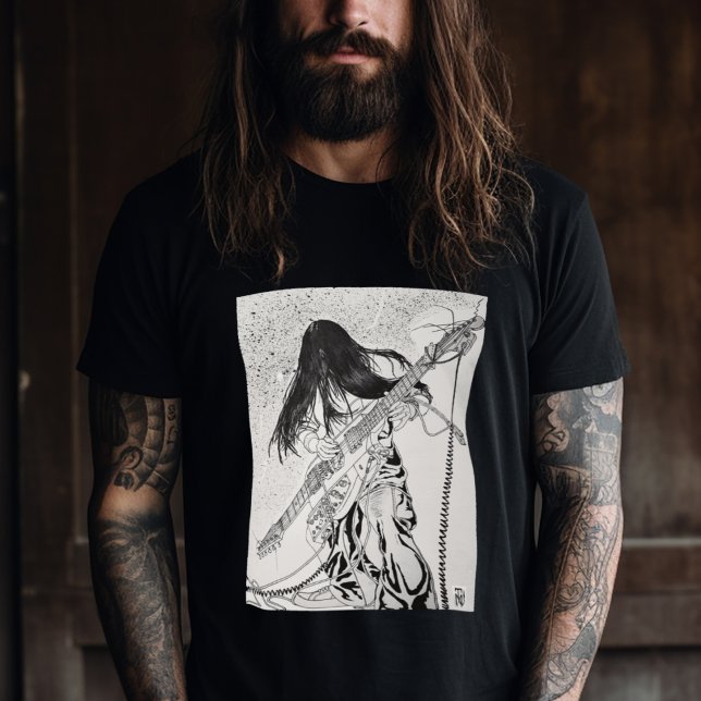 Camiseta Guitarista de rock Ilustracion de guitarra eléctri (Subido por el creador)