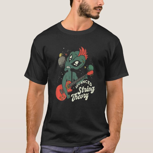 Camiseta Guitarista de Teoría Avanzada de Cadenas Ufo Alien (Anverso)