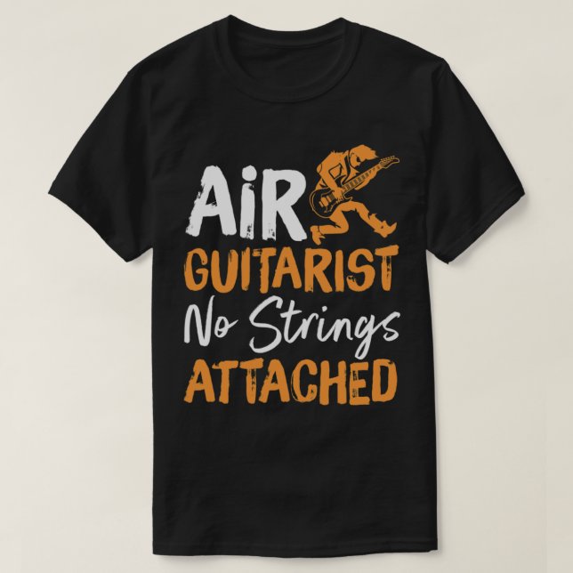 Camiseta Guitarista Del Aire Sin Cadenas Con Guitarra De Pa (Diseño del anverso)
