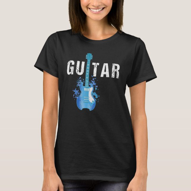 Camiseta Guitarista eléctrico acústico de guitarra (Anverso)