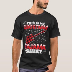Camiseta Guitarista Este Es Mi Navidad Pajama Guitar