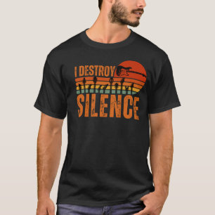 Camiseta Guitarista gracioso de la época dice que destruyo