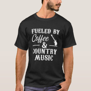Camiseta Guitarista Guitarista Coffee Música Damas Country 
