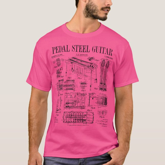 Camiseta Guitarista Guitarista de Guitarista de Acero Pedal (Anverso)