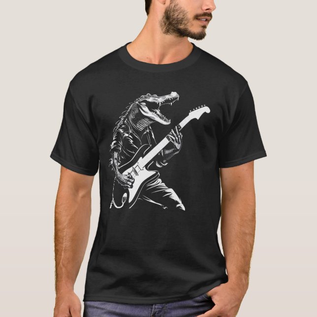 Camiseta Guitarista Guitarista - Guitarra Jugador Alligator (Anverso)