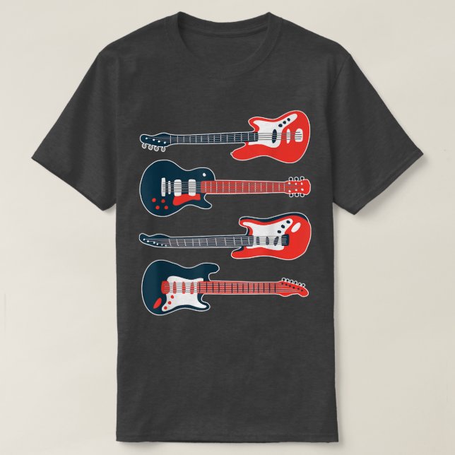 Camiseta Guitarista Guitarista Lover Instrumento Bass Eléct (Diseño del anverso)