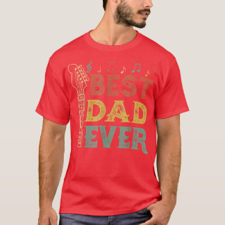 Camiseta Guitarista Guitarra ama al mejor padre de familia
