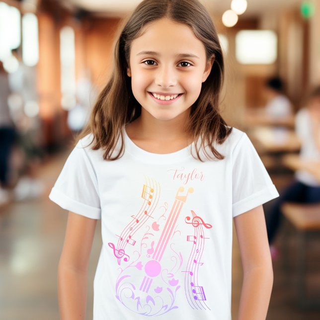 Camiseta Guitarista guitarrista Música Colorido Nombre Pers (Guitarist Guitar Player Music Colorful Custom Name T-Shirt)