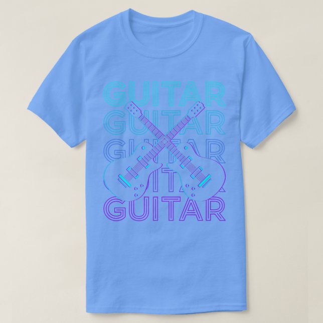 Camiseta Guitarista guitarrista Retro553 (Diseño del anverso)