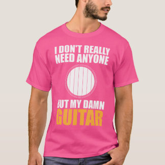 Camiseta Guitarista Introvertido solo necesita guitarra dis