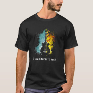 Camiseta Guitarista: Nací Para Ser Guitarrista De Rock
