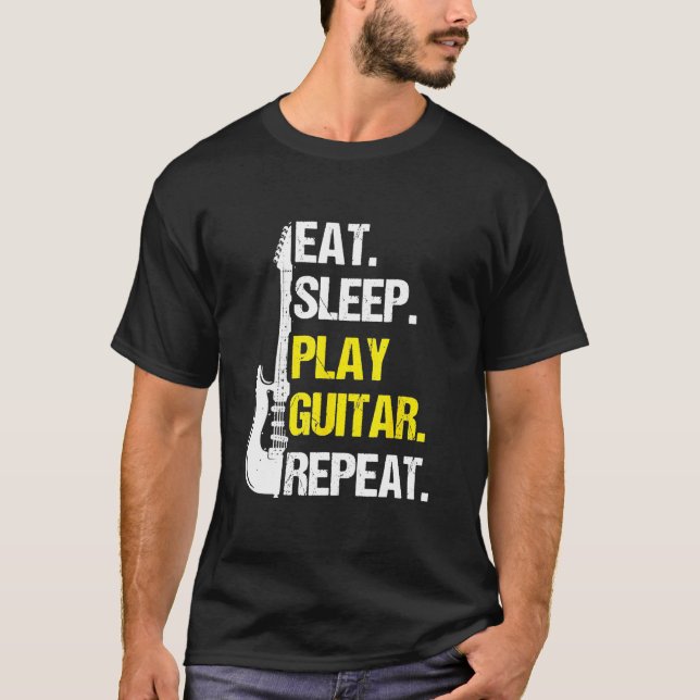 Camiseta Guitarista - Repite guitarra del sueño (Anverso)