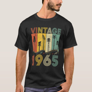 Camiseta Guitarista Retro Vintage 1965 1965 guitarra de cum