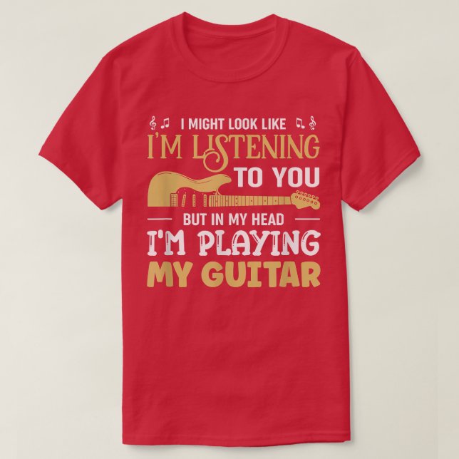 Camiseta Guitarista Tocando Guitars De Mi Guitarra 1513 (Diseño del anverso)