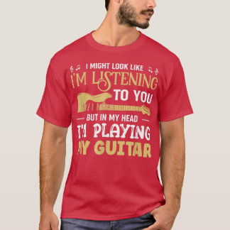 Camiseta Guitarista Tocando Guitars De Mi Guitarra 1513