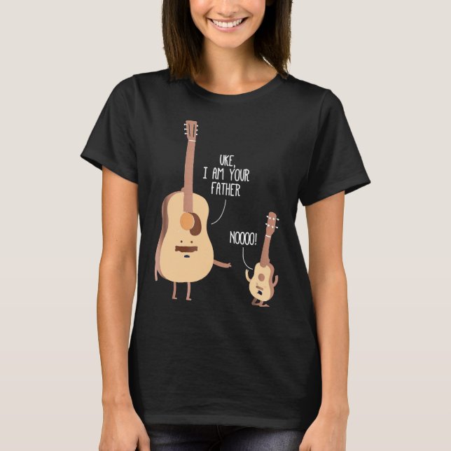 Camiseta Guitarista - Uke, soy tu padre para Shirt Ukulele  (Anverso)