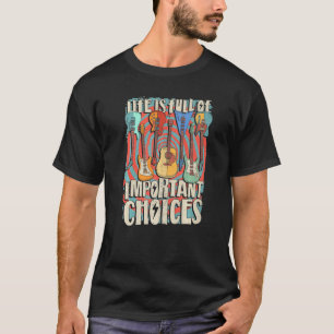 Camiseta Guitarista Vida Electric Acoustic Guitar Retro Vin