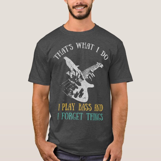 Camiseta Guitaristas de bajo nivel de guitarra básica de ba (Anverso)