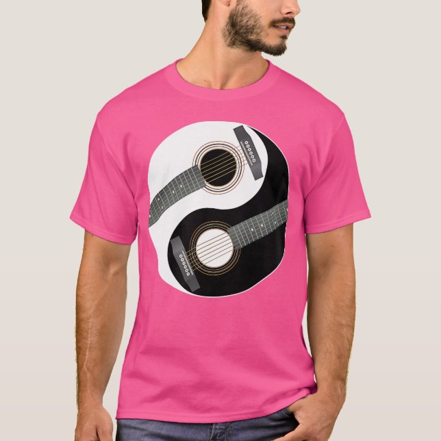 Camiseta Guitaristas de guitarra acústica Yin Yang Gif (Anverso)