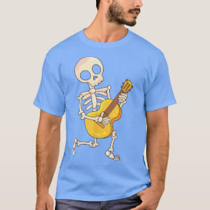 Camiseta Guitaristas de Halloween Skeleton Guitar Skeleton
