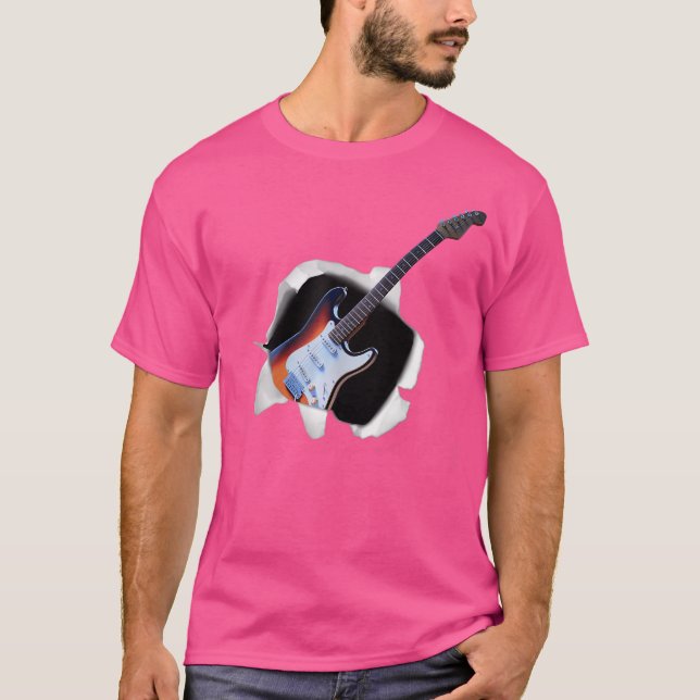 Camiseta Guitaristas de la guitarra acústica eléctrica Guay (Anverso)