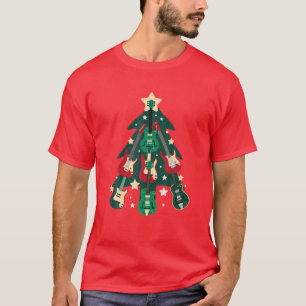 Camiseta Guitaristas Navidades de guitarra electrónica navi