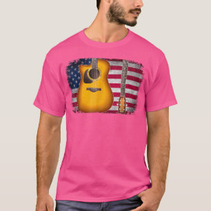 Camiseta Guitarra 4 de julio Regalo Bandera Americana para