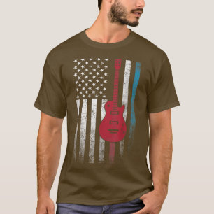 Camiseta Guitarra 4 de julio Regalo Bandera Americana USACc