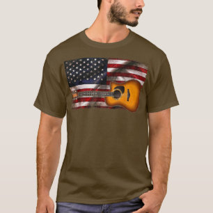 Camiseta Guitarra 4 de julio regalos Estados Unidos Bandera