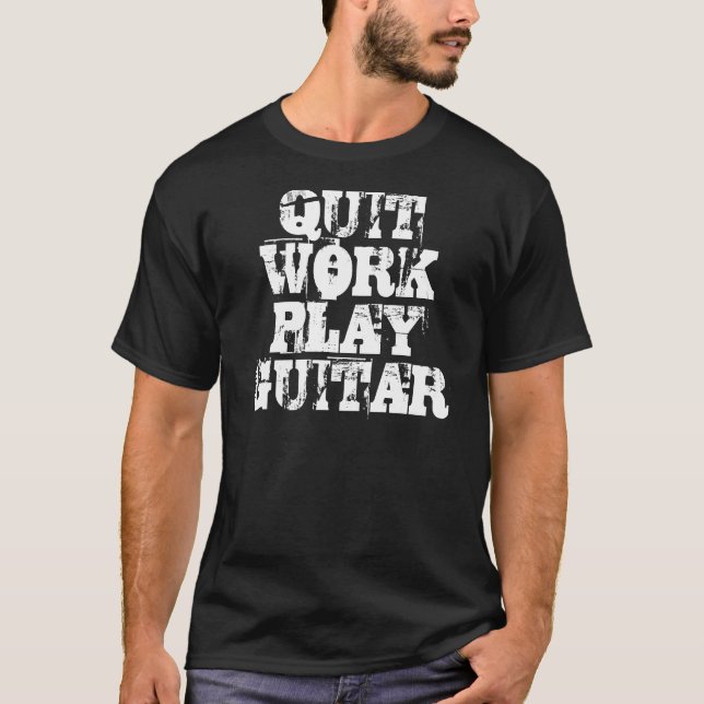 CAMISETA GUITARRA ABANDONADA DEL JUEGO DEL TRABAJO (Anverso)
