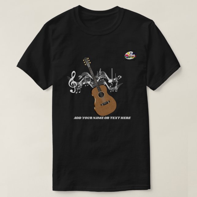 Camiseta Guitarra acústica (Diseño del anverso)