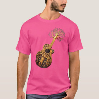 Camiseta Guitarra Acústica Árbol De Camisas De La Vida Guit