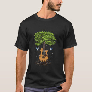 Camiseta Guitarra Acústica Árbol De La Naturaleza De La Vid