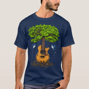 Camiseta Guitarra Acústica Árbol De La Naturaleza De La Vid