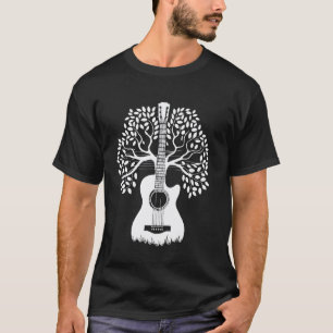 Camiseta Guitarra Acústica Árbol de la Vida Guitarrista Gui