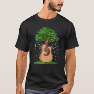Camiseta Guitarra Acústica Árbol Música Naturaleza