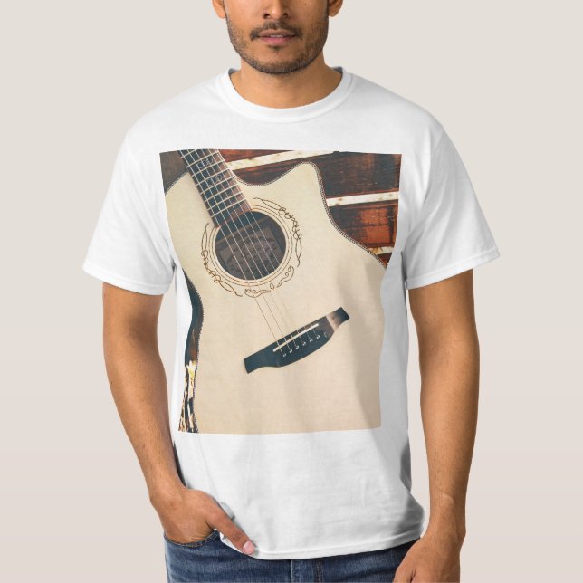 Camiseta Guitarra Acústica bonito (Anverso)