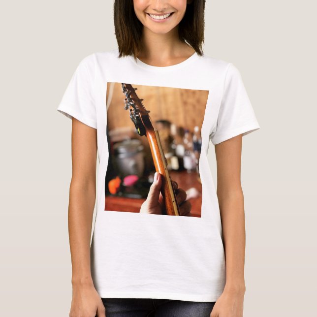 Camiseta Guitarra Acústica bonito (Anverso)
