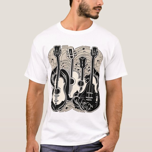 Camiseta Guitarra acústica clásica (Anverso)