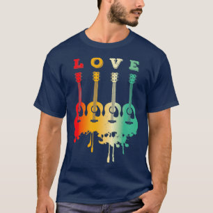 Camiseta Guitarra Acústica de amor Gigante de guitarra acús