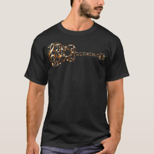 Camiseta Guitarra Acústica De Arte De Guitarra En Metálico 