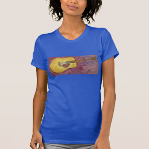 Camiseta guitarra acústica de la pátina amarilla