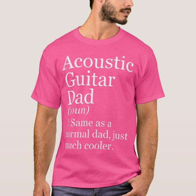 Camiseta Guitarra Acústica Definición Papá Graciosa Mus Sar (Anverso)