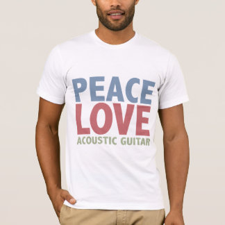 Camiseta Guitarra acústica del amor de la paz